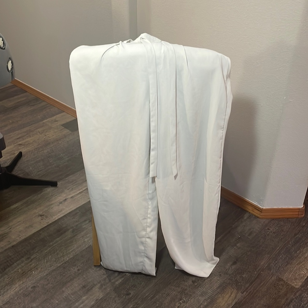 Wide leg cream pants